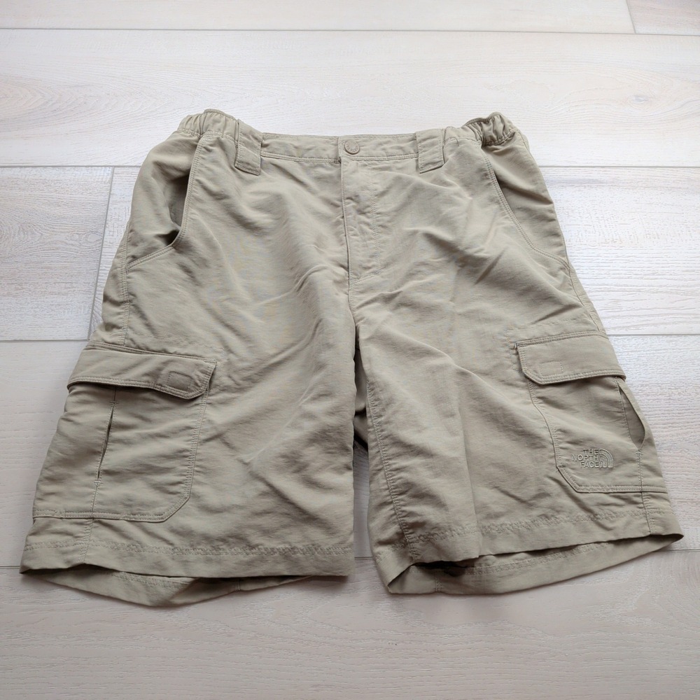 The North Face Mens Khaki Nylon Cargo Shorts Size Medium CE9F TCN3 TMN3